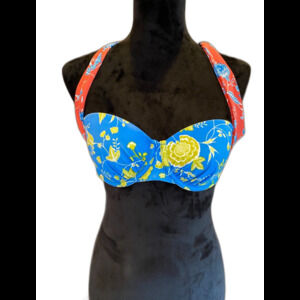 Lands End Size 8 Swimsuit Bikini Halter  Top for Beach Pool Cruise‎ Vacation